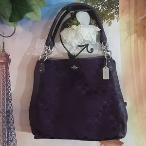 Coach Dark Purple Shoulder Bag